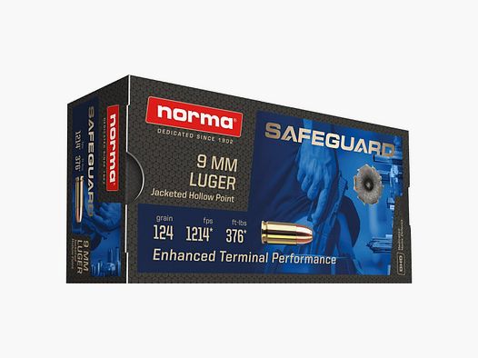 9x19 Norma JHP Safeguard 124gr/8g (801907288)