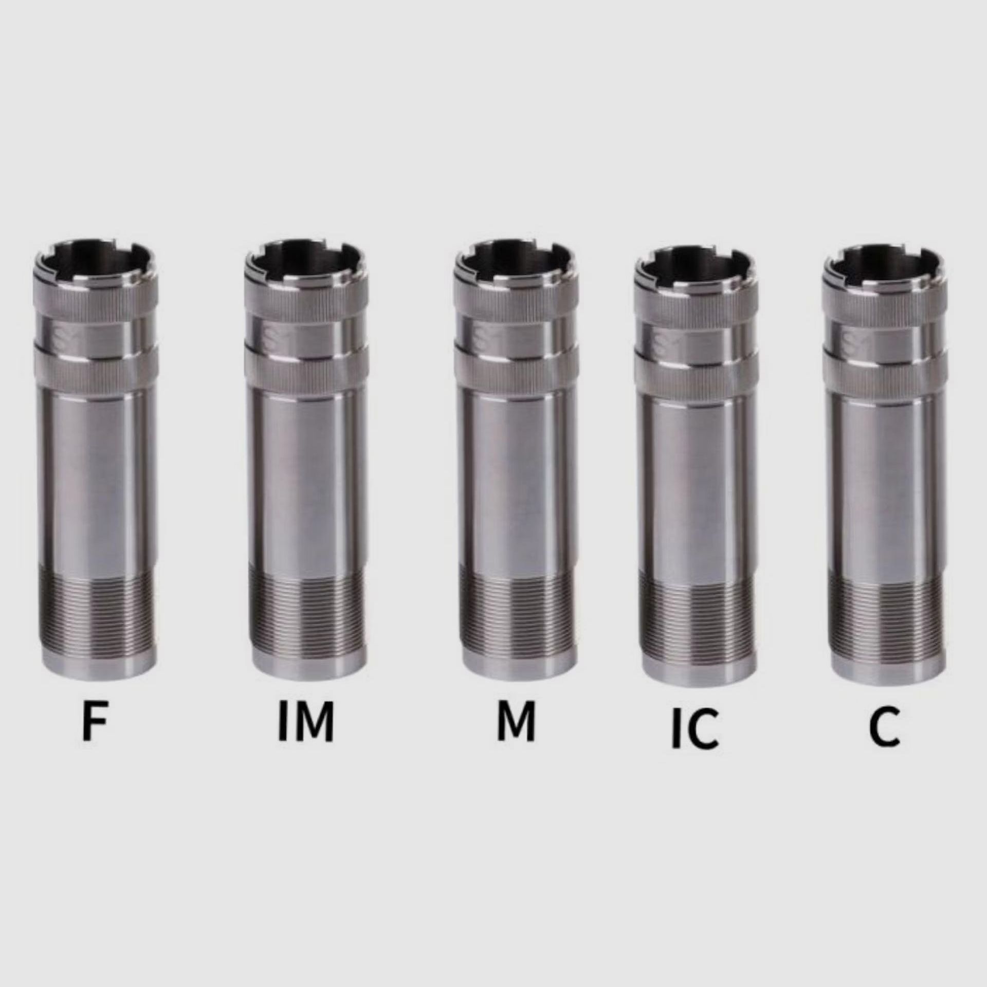 Set de Chokes Étendus Akkar argent (F-IM-M-IC-C), pour modèles Defense, s'adapte à tous les fusils Remington