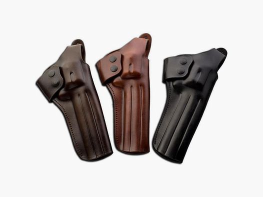 Falco JAGD Cross Draw Leder Holster für Revolver Rechtshänder Dunkelbraun S&W 3" K-Frame, Ruger/Manurhin