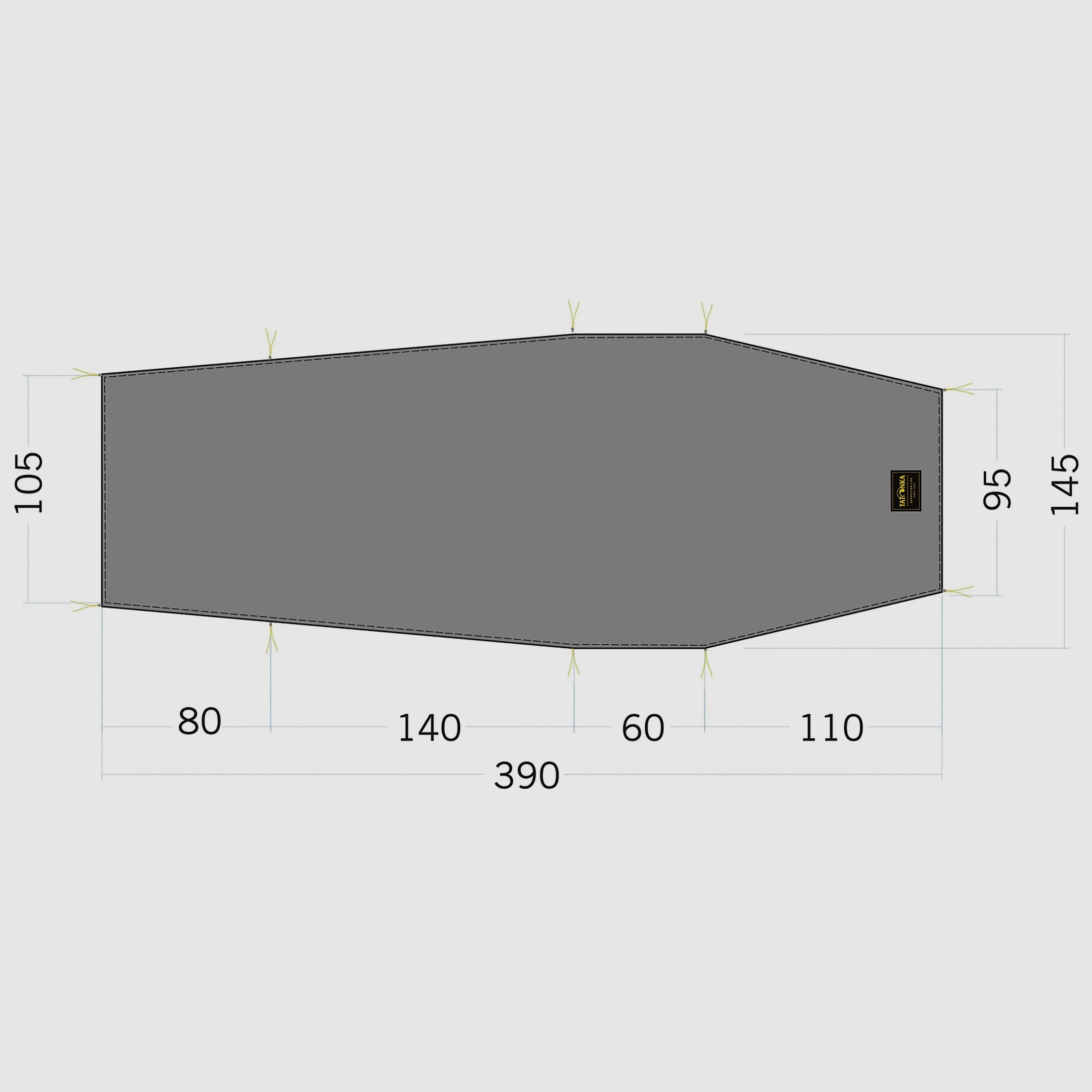 Tatonka Tapis de sol pour tente Floor Sheet LT Okisba Gris Pierre Olive