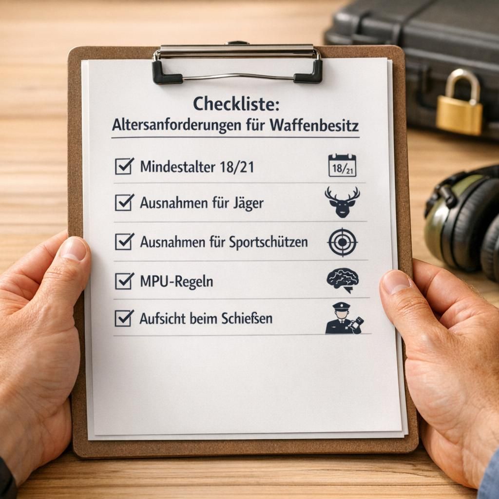 Checkliste: Altersanforderungen für Waffenbesitz