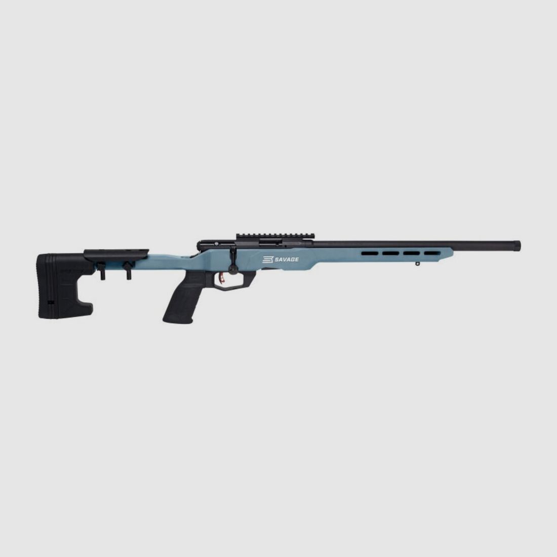 Savage B22 PRECISION TITANIUM BLUE .22 LR 18"/46CM 1/2"-28