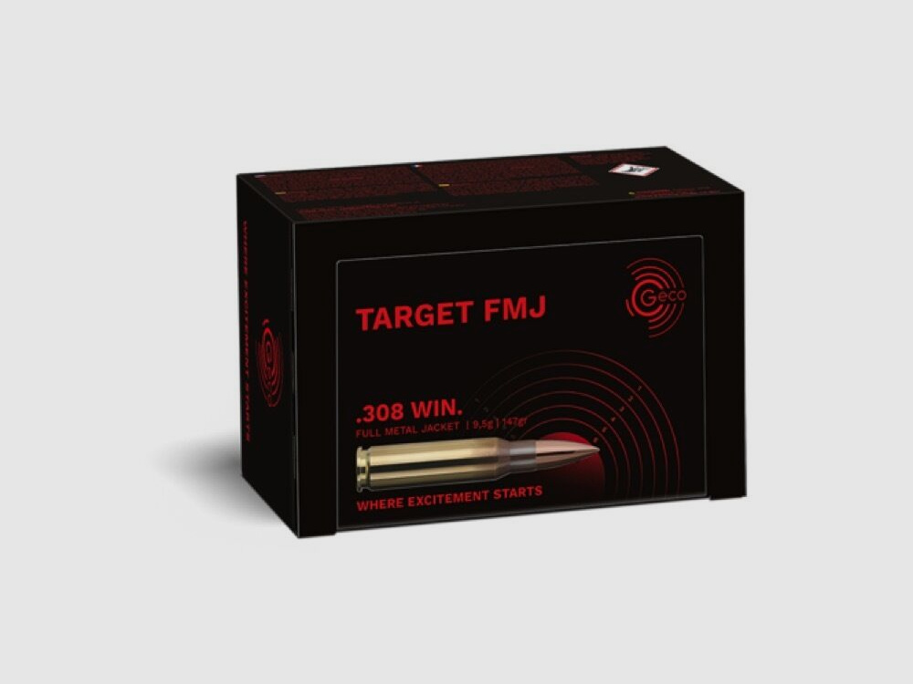 Geco	 Target FMJ 9,5g / 147grs 50Stk .308Win