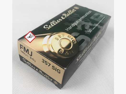 Sellier & Bellot .357 Sig FMJ 140gr.