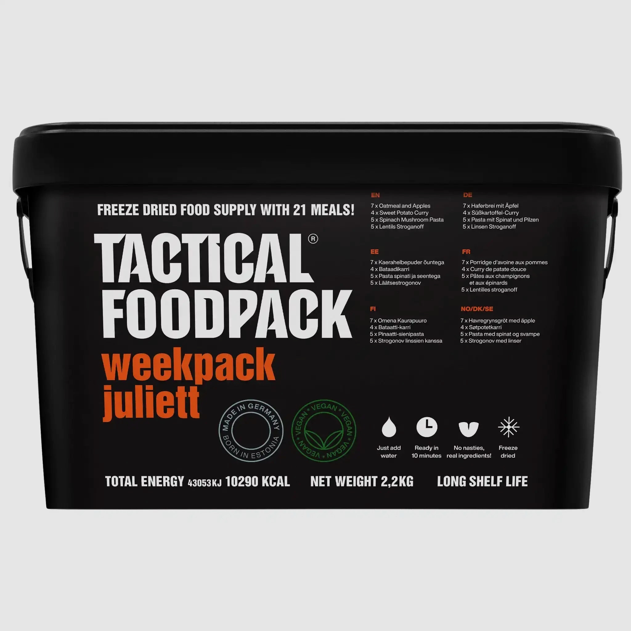 Tactical Foodpack Tactical Foodpack Wekelijkse Rantsoen Weekpack Juliett
