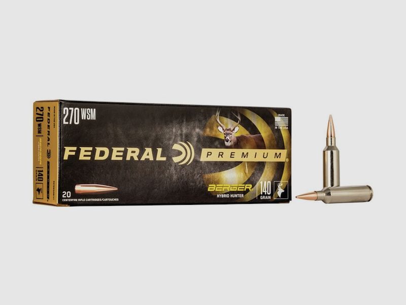 Federal Premium Berger Hybrid Hunter .270 WSM 140GR JHP 20 Patronen