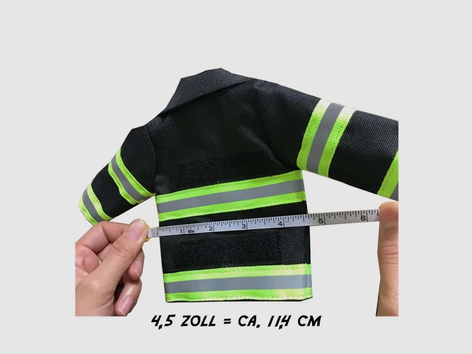 Mini Feuerwehr Jacke mit Reflektorstreifen für Bierflasche / Weinflasche / Thermosflasche