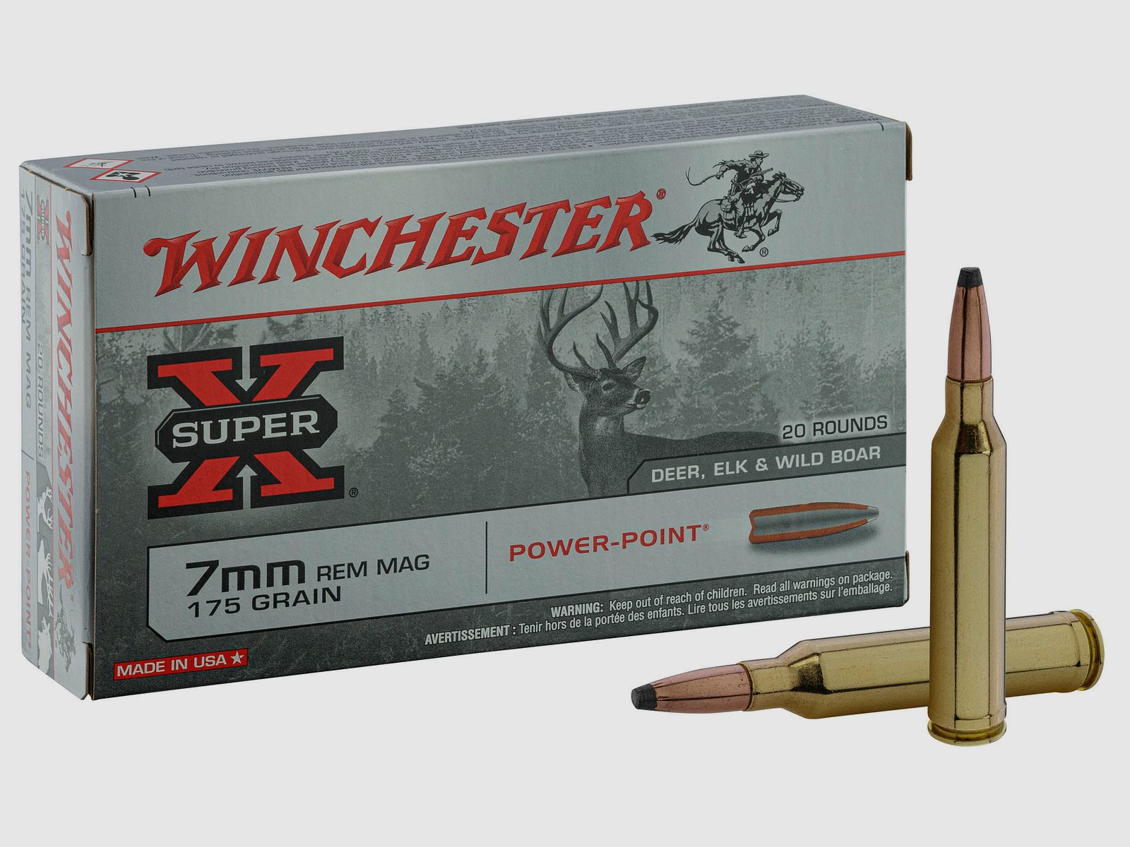 Winchester Power Point Pociski Myśliwskie Kaliber 7mm REM, zdjęcie 2 z 8