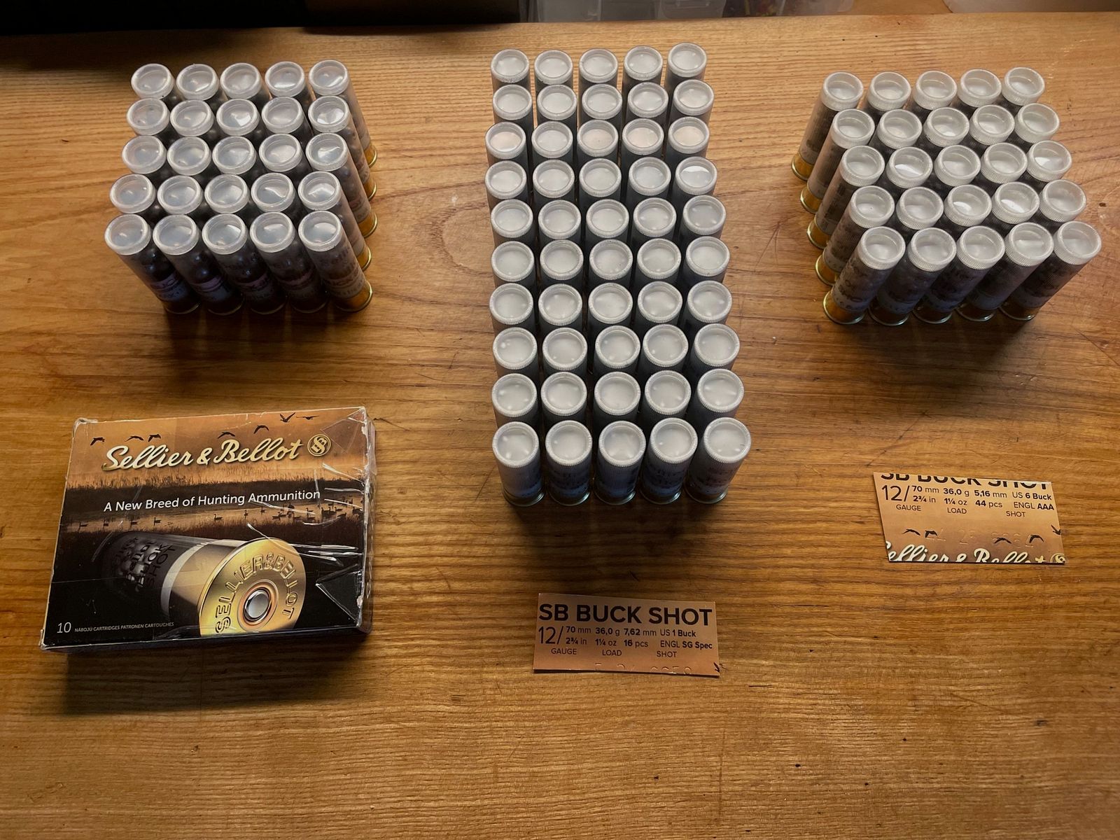 Lotto 12/70 /76 cartucce a pallettoni Buckshot 110 pezzi, immagine 3 di 3