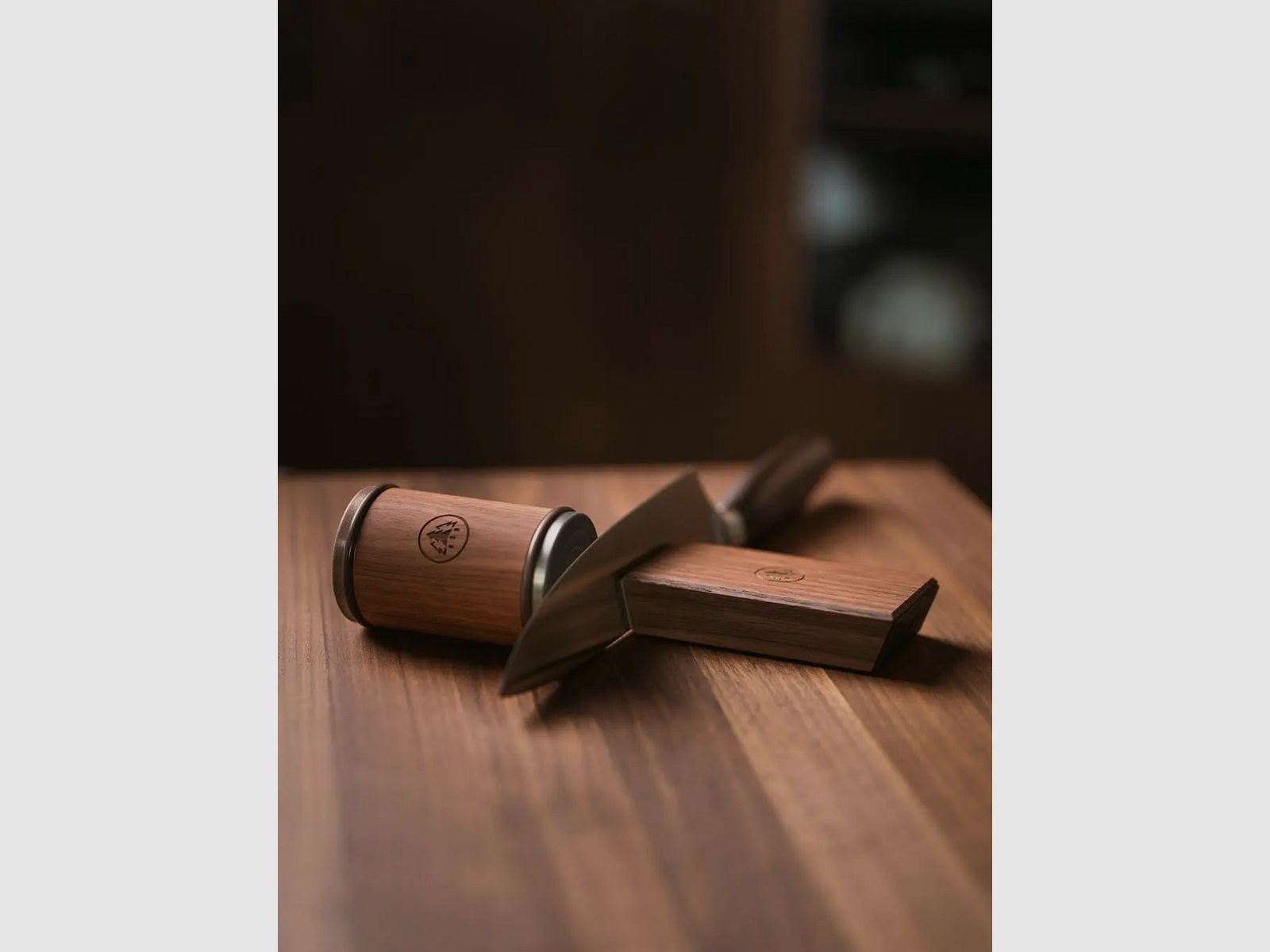 HORL3 Rollschleifer Nussbaum & Magnetschleiflehre