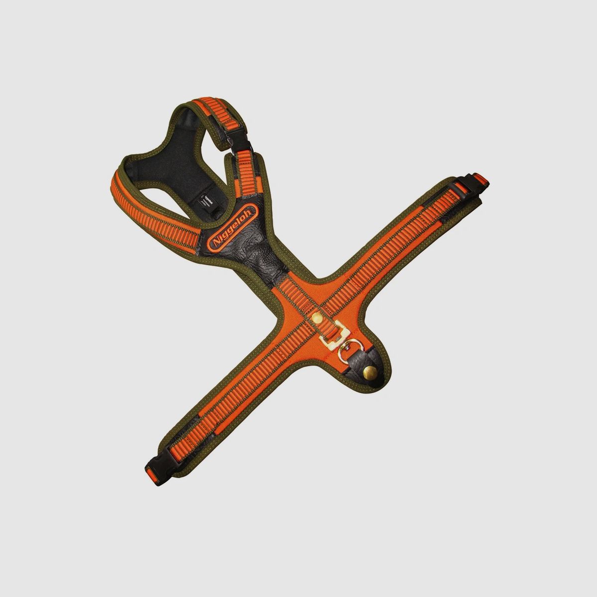 NIGGELOH dog harness Follow Orange/ Olive