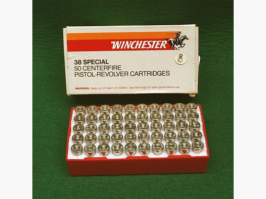 Winchester hulzen .38 Special, gebruikt