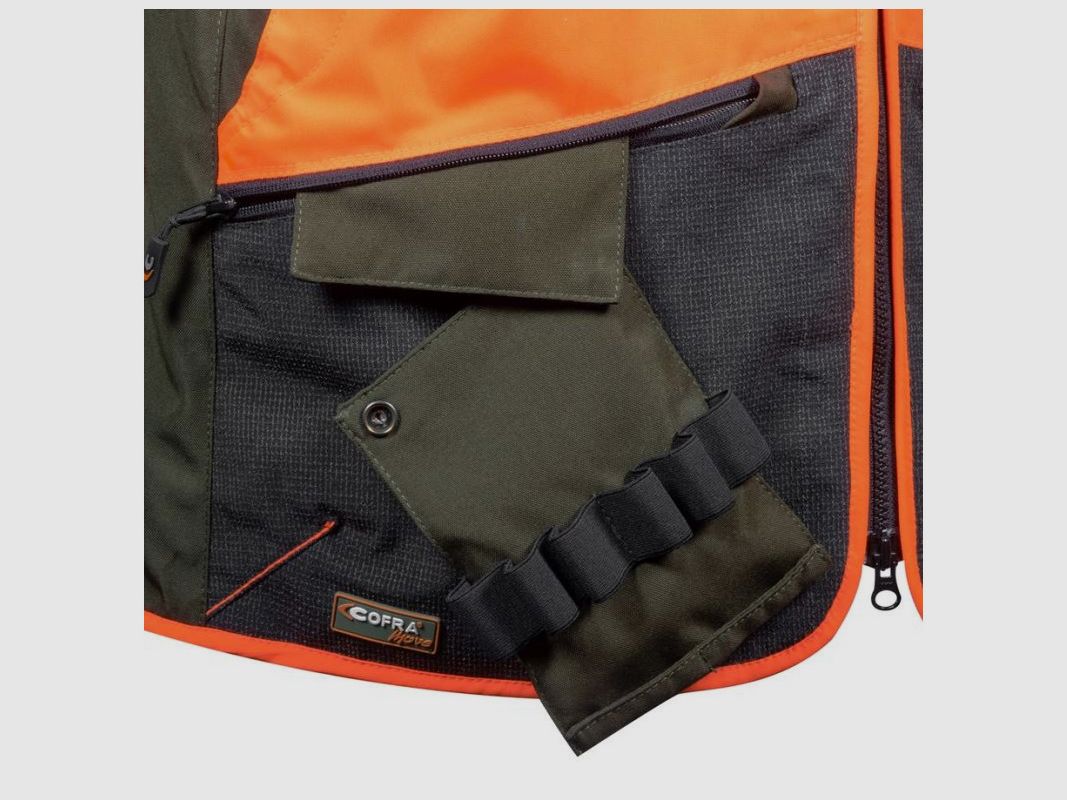 Cofra Gilet groen en oranje hoge zichtbaarheid model Wulfen art. V324-0-04 COFRA, afbeelding 3 van 7