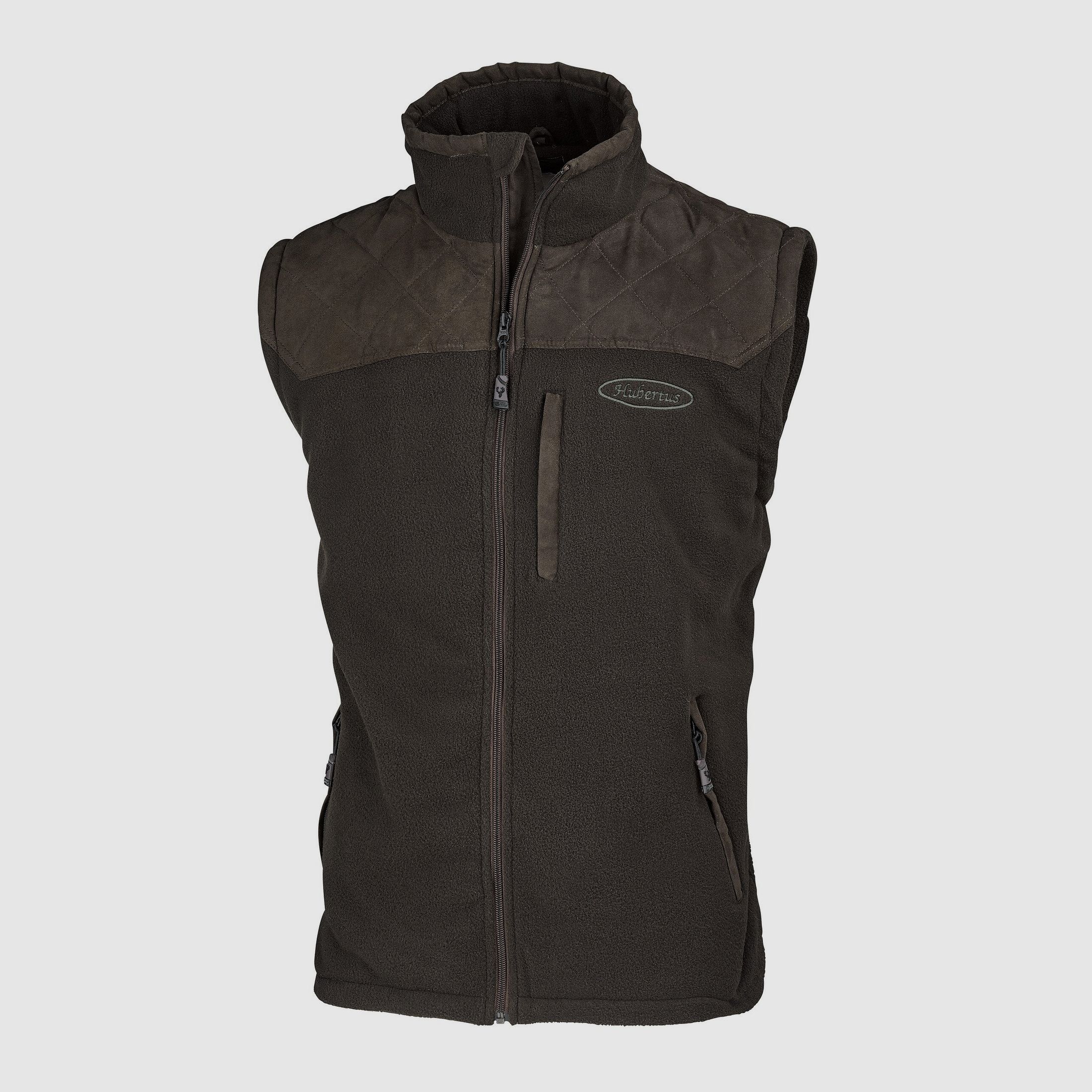 Gilet in pile Hubertus con rifinitura