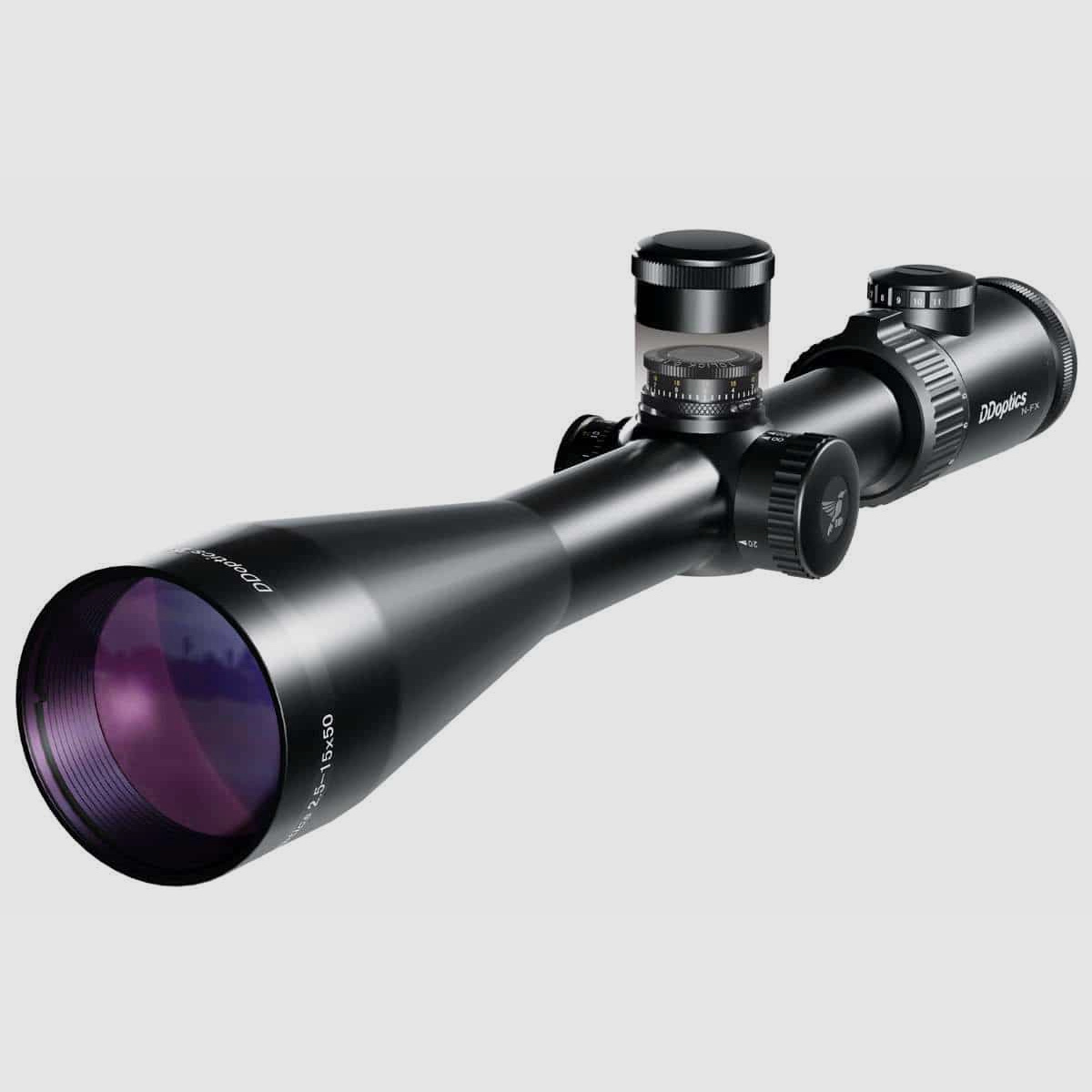 DDoptics | Nighteagle NFX | V6 2.5-15×50 | Gen3 | MRAD | A4N