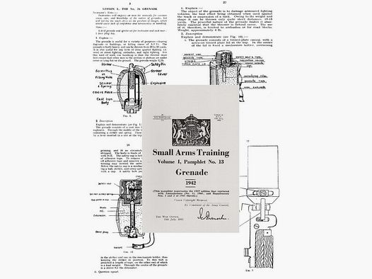 Nachdruck englische Ausbildungs-Vorschrift Gewehr- und Handgranaten von 1942