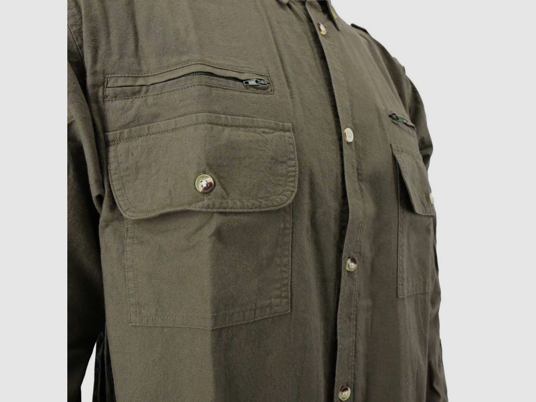 Bartavel® atmungsaktive Baumwollhemd khaki S-3XL, Bild 2 von 7
