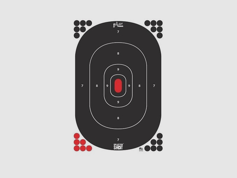 12 silhouette targets black