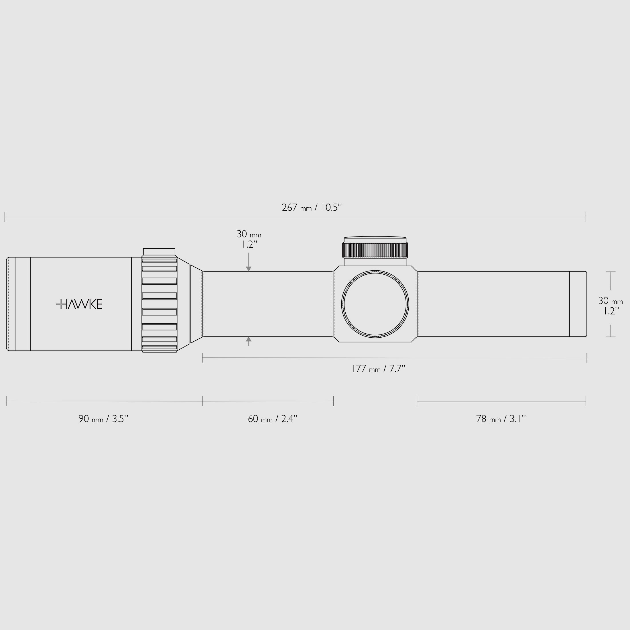 BWare Hawke 14510 VANTAGE 30 WA 1-8X24 L4A FIBER DOT ABSEHEN V375