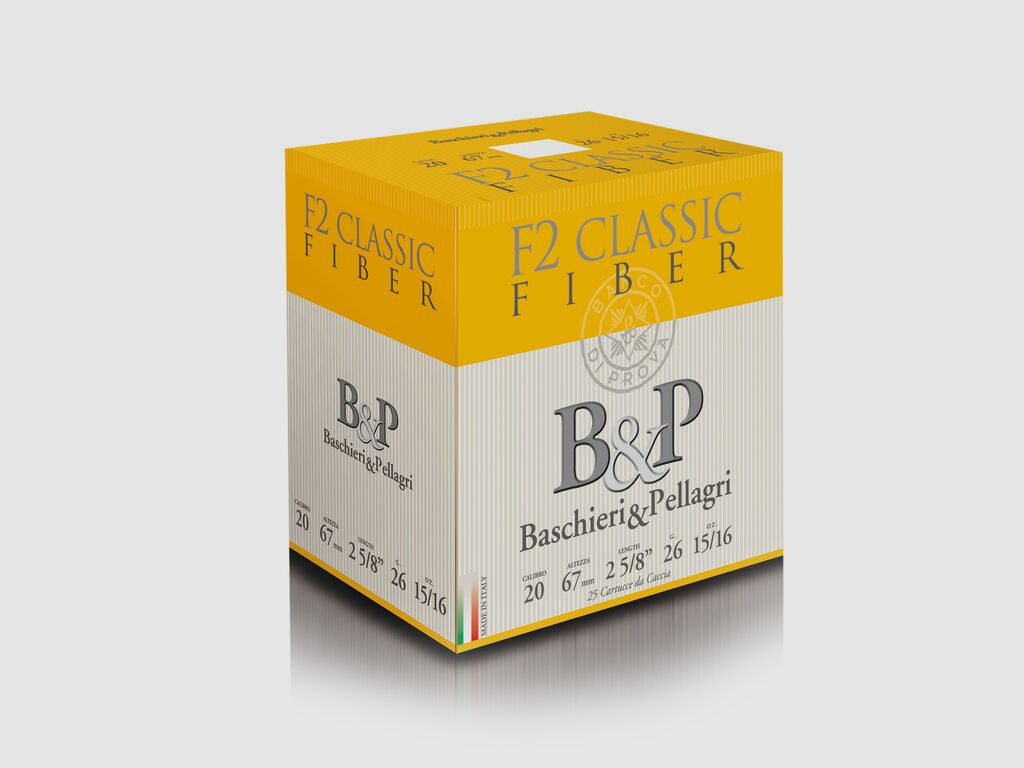 Jachtpatronen BASCHIERI & PELLAGRI (B&P) F2 CLASSIC 20 26G 7, afbeelding 5 van 5