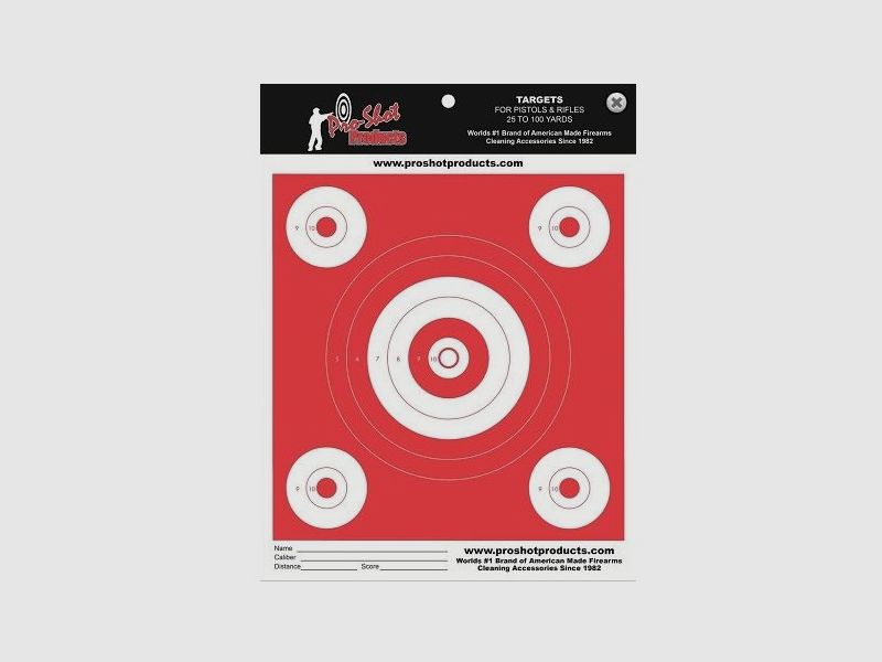 12 Bullseye Orange Glow Targets
