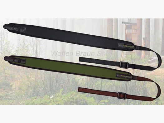 Niggeloh rifle sling "UNIVERSAL" with quick-release fasteners, leather/carbon, black