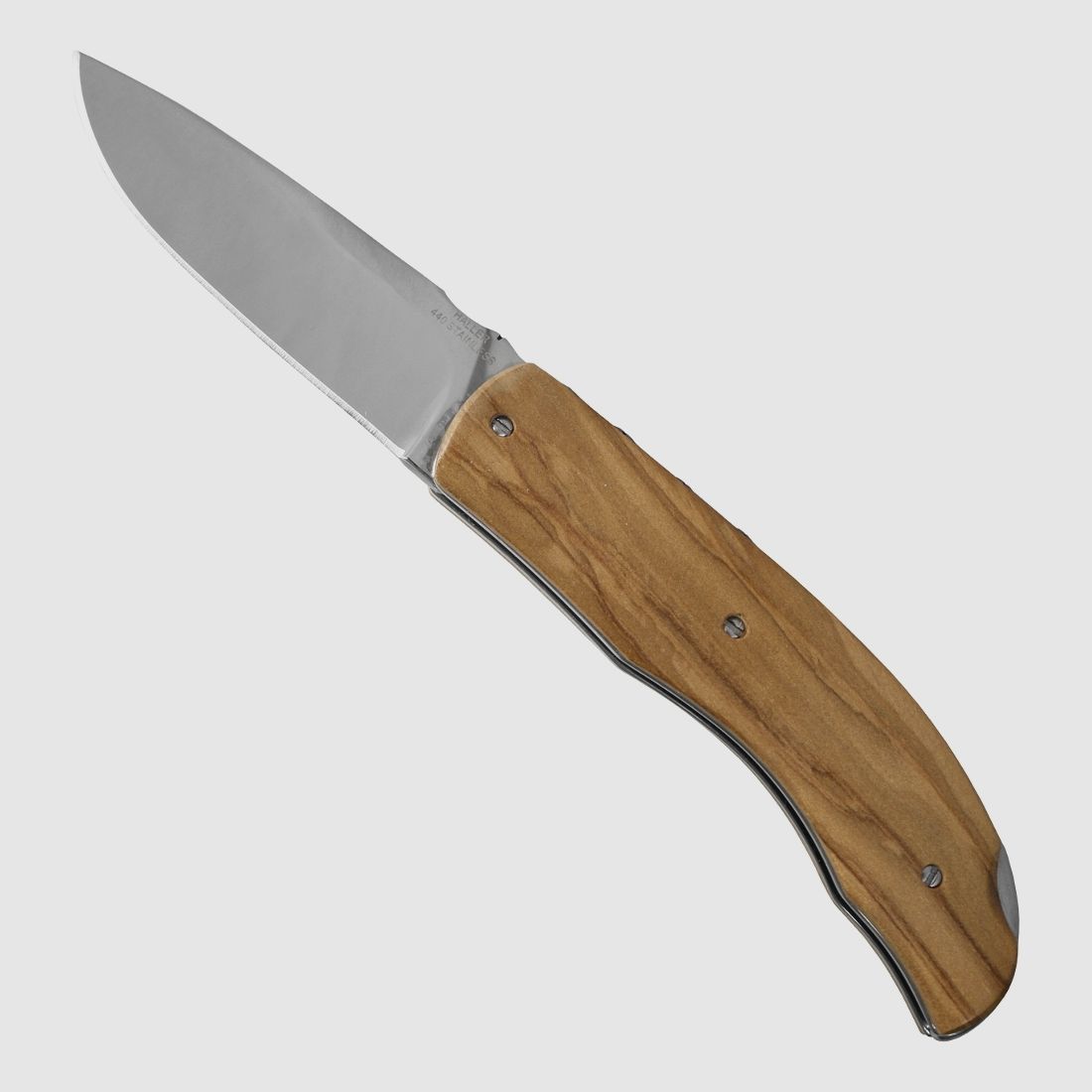 Taschenmesser Olivenholzgriff mit schnem Filework 42a konform legal fhren
