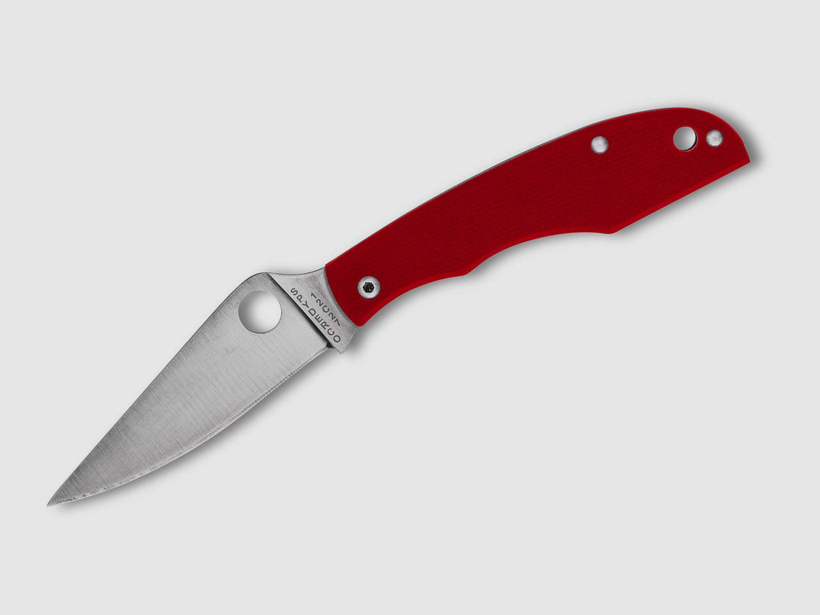 Spyderco Grasshopper G10 Red PlainEdge Slipjoint-Messer