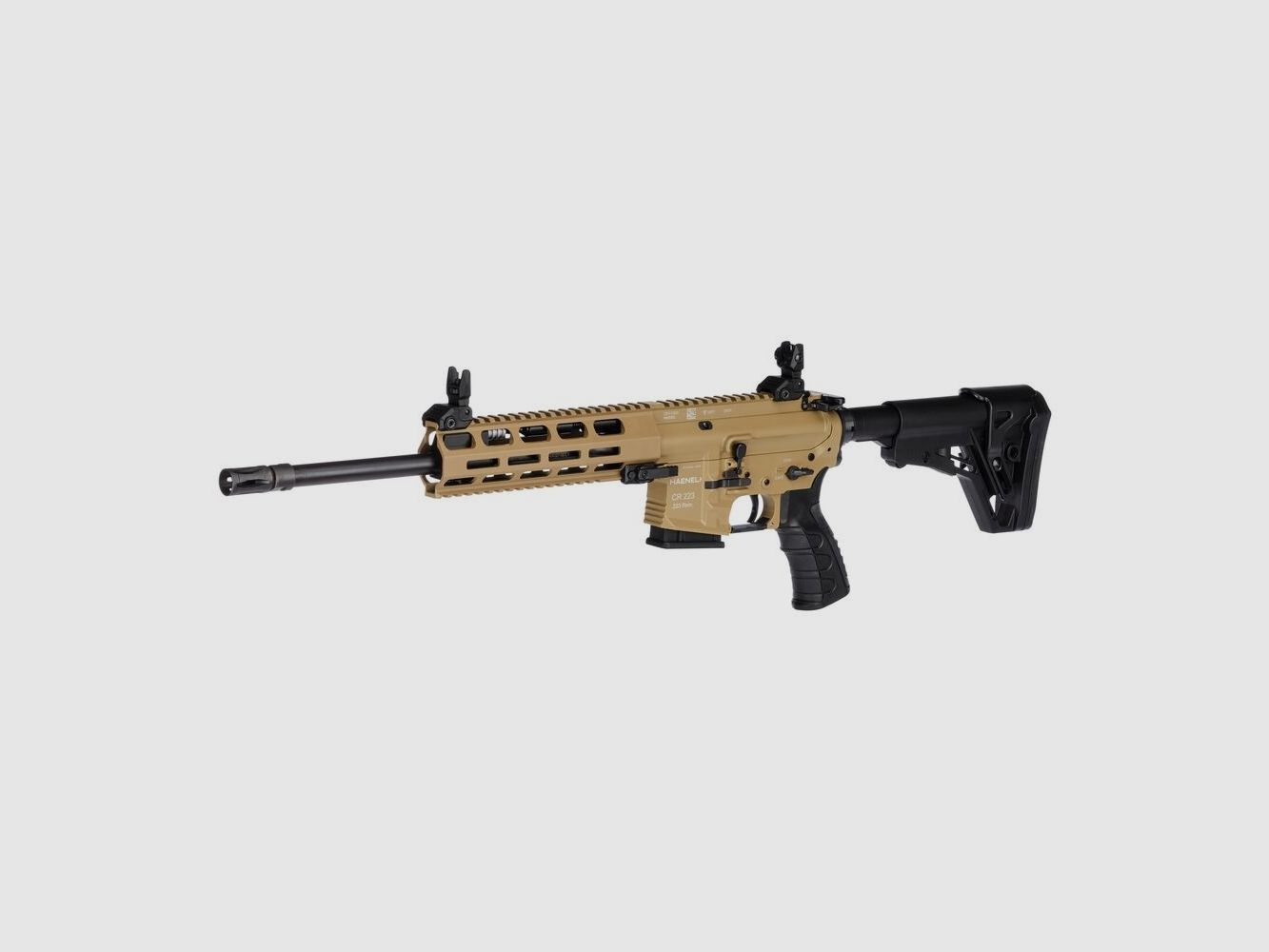 Haenel Selbstladebüchse CR 223 M-LOK Handschutz Lauflänge 368 mm | Matchabzug (1500 g) | Handschutz kurz | Sandfarben | nicht sportlich zugelassen, Bild 4 von 5