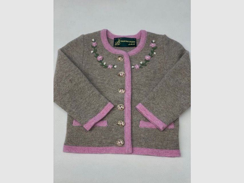 Kinder Strickjacke Merinowolle in Beige