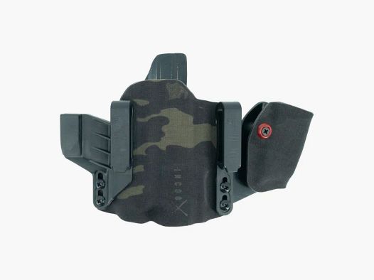 Incog X Holster for Glock G17/19 Compact Light with Mag Caddy (Multicam Black) - Haley Strategic/Safariland