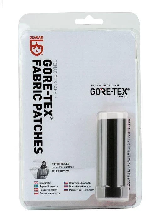 Zwarte patches voor Gore-Tex-kleding GearAid Gore-Tex Fabric Patches Black