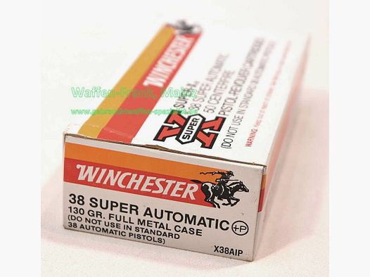 Winchester - USA Pistoolpatronen .38 SUPER AUTO (+P)