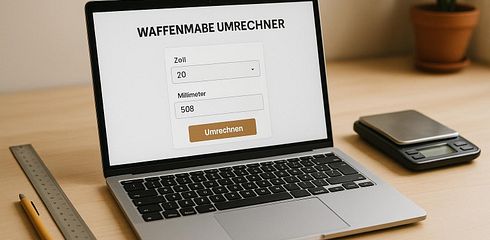 Waffenmaße Umrechner: Einfach umrechnen