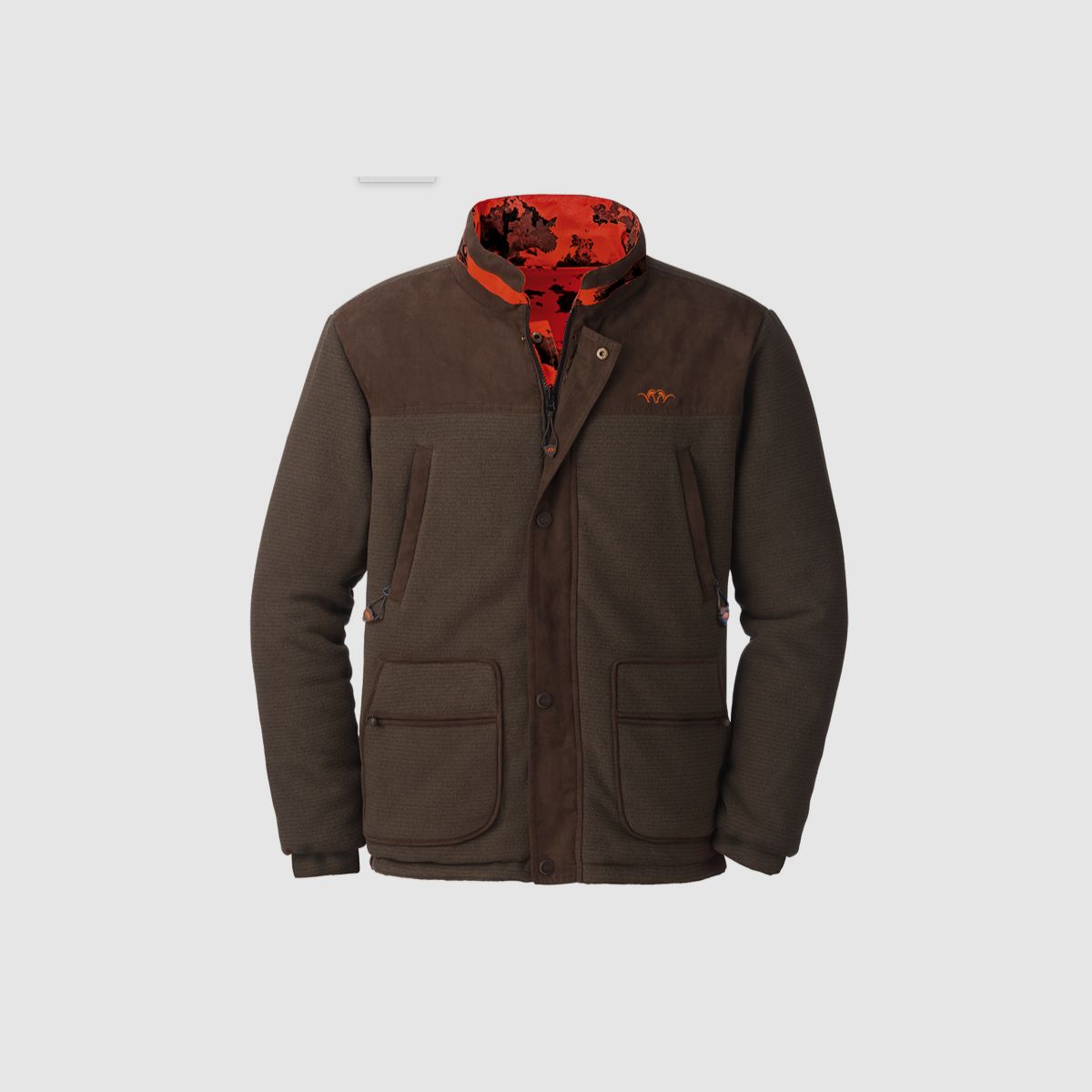 BLASER Fleece Camo Wende Jacke Schlamm Braun