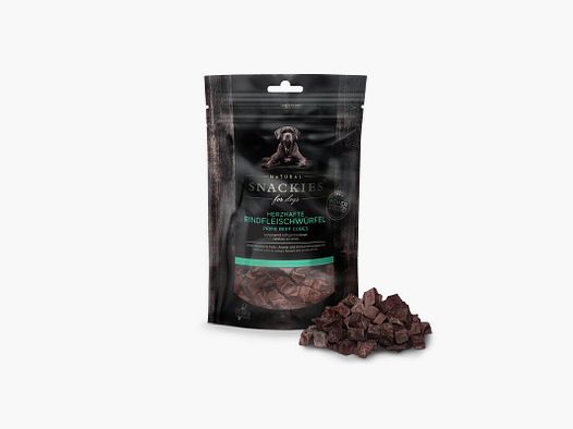 Snackies Hundesnack Herzhafte Rindfleischwürfel 80g