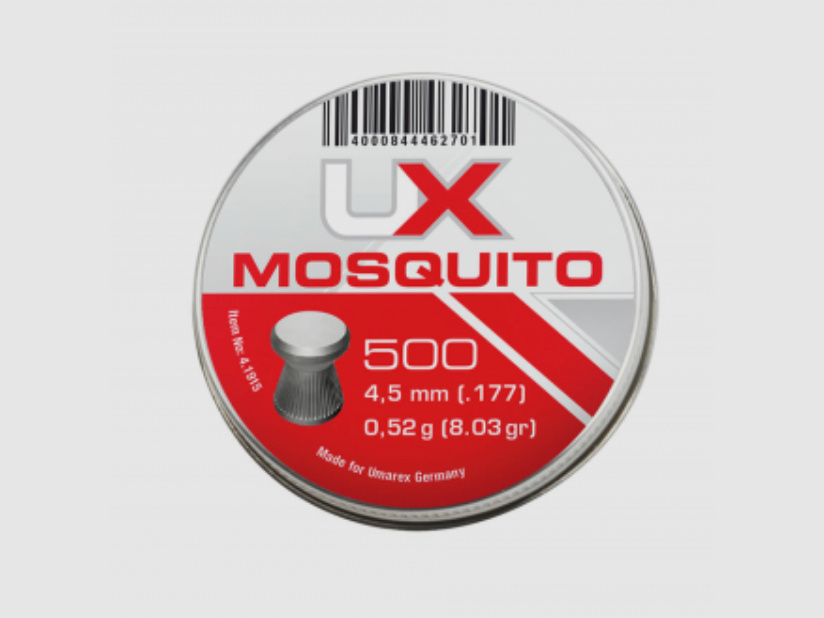 Umarex 4.1915 Mosquito Pellets Diabolos Round Can .177 cal 500 pcs. 4.5 mm 0.52g