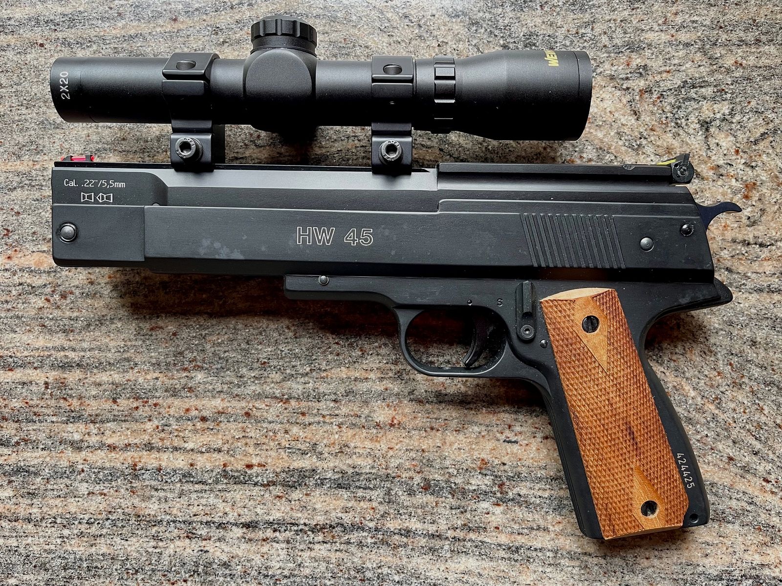 ☀️WEIHRAUCH - HW 45☀️ Weihrauch Zielfernrohr 2x20 * 1.000 Stk. Hornet Luftgewehrkugeln Kal. 5,5 * gepolsterter Kunststoffkoffer, Bild 2 von 5