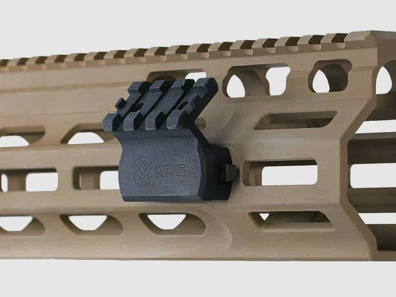 KDG Kinect M-LOK Offset Mount with Picatinny 3 Slots Black
