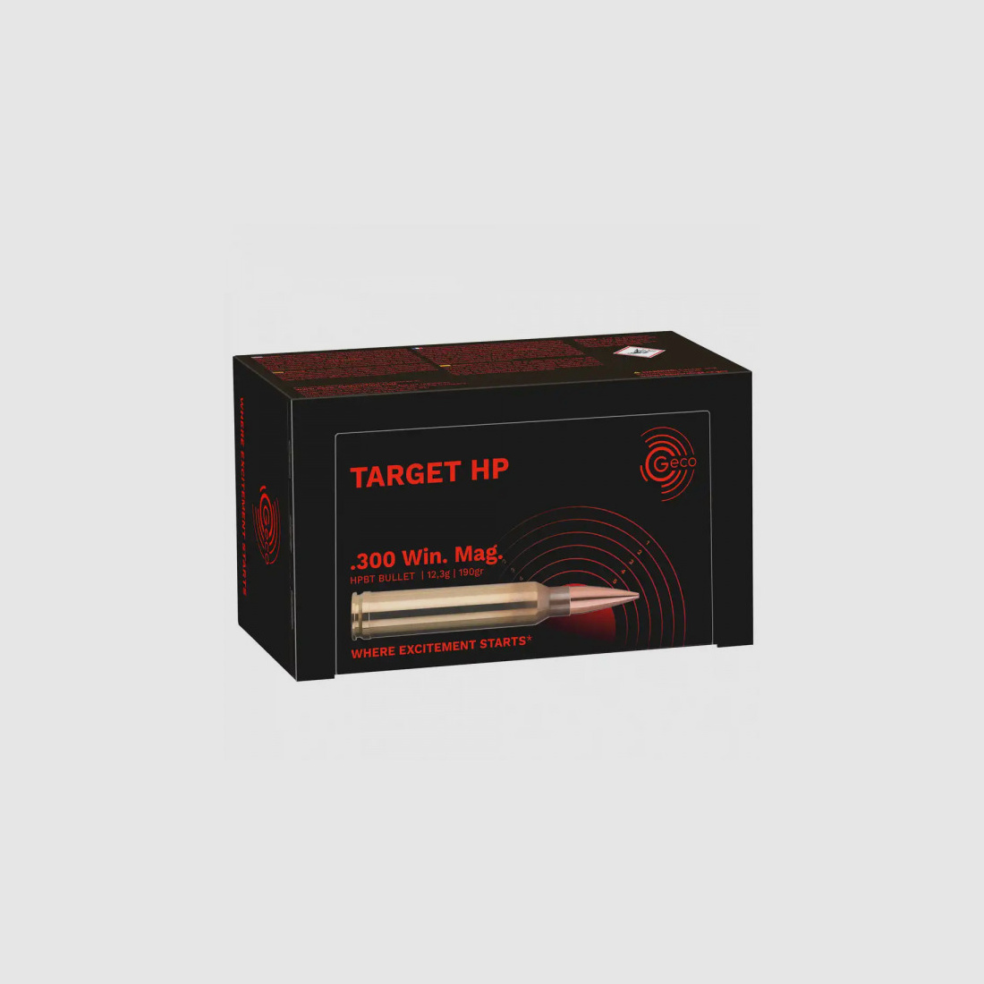 GECO TARGET HP - .300WIN.MAG. - 12,3G. / 190GRS. - 50 PIÈCES