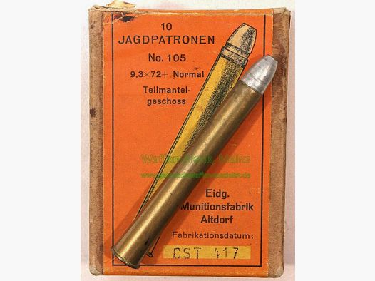 Suiza - Fabricante desconocido cartuchos de rifle