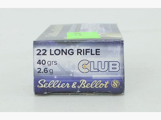 S&B CLUB .22 LR Kugelpatrone – 2,6 g (1 Packung mit 50 Stück)