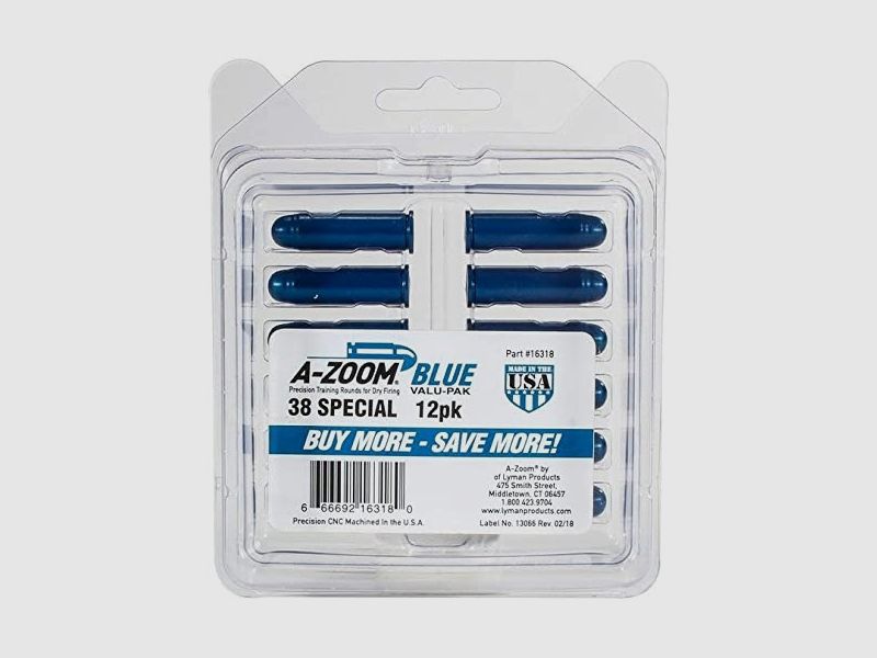 A-Zoom Pufferpatrone Aluminium eloxiert .38 Special 12 Stück