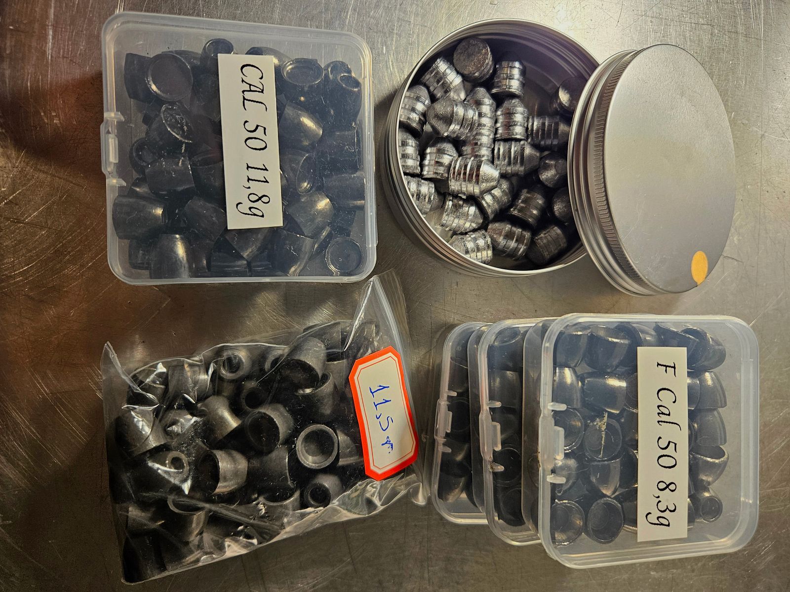 190Stk. Aea Megalodon Slugs cal.50, verschiedene Größen