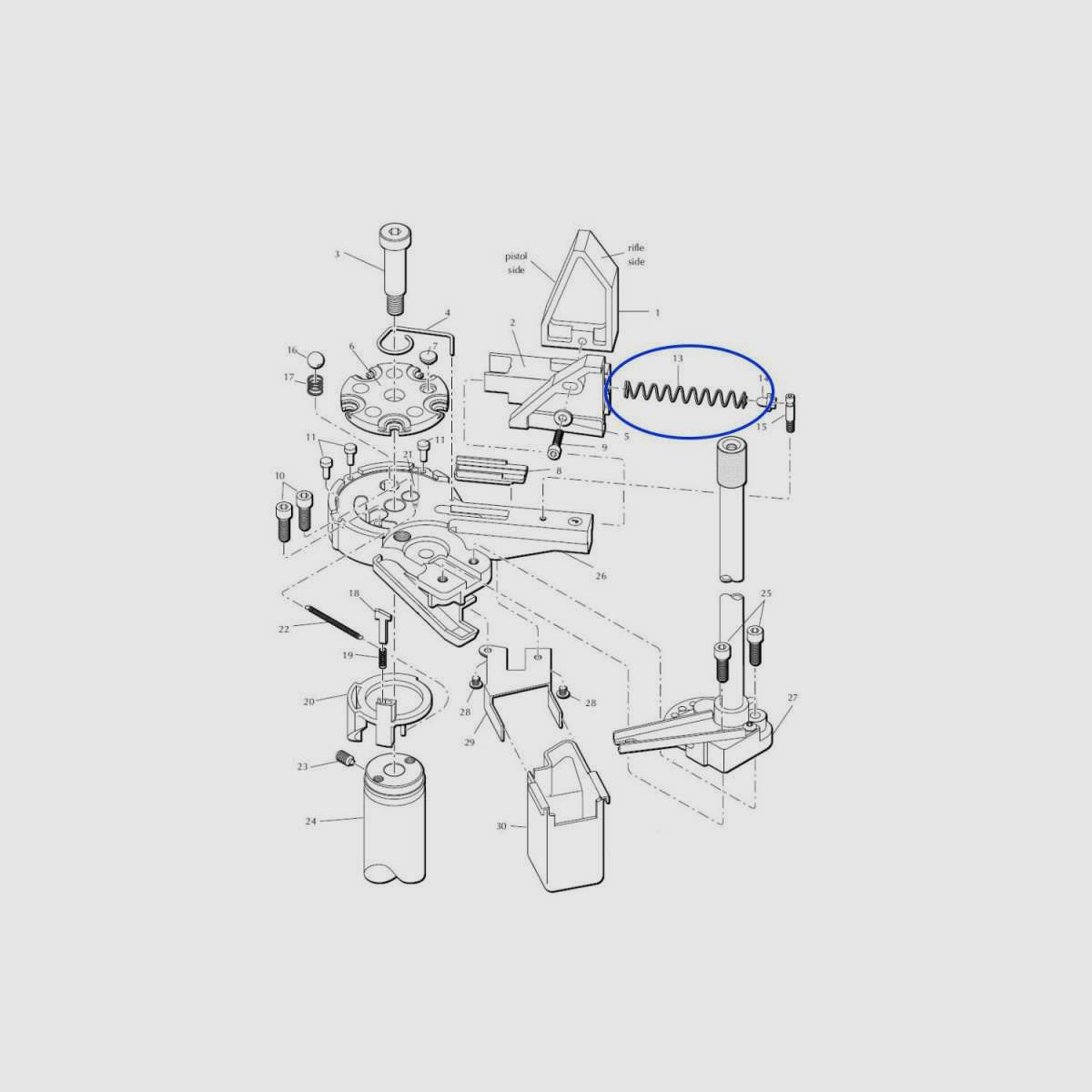 Eemann Tech Gehäuseeinlage Schiebefeder 13937 für Dillon XL650-XL750, Bild 3 von 3