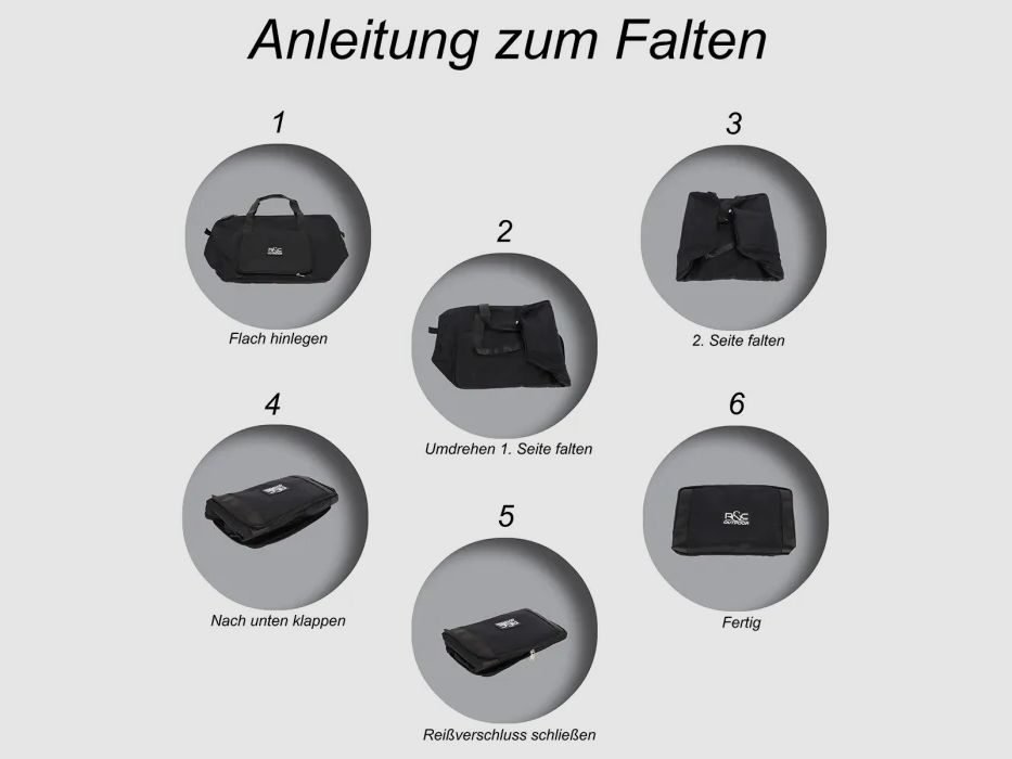 Bolsa de viaje negra plegable