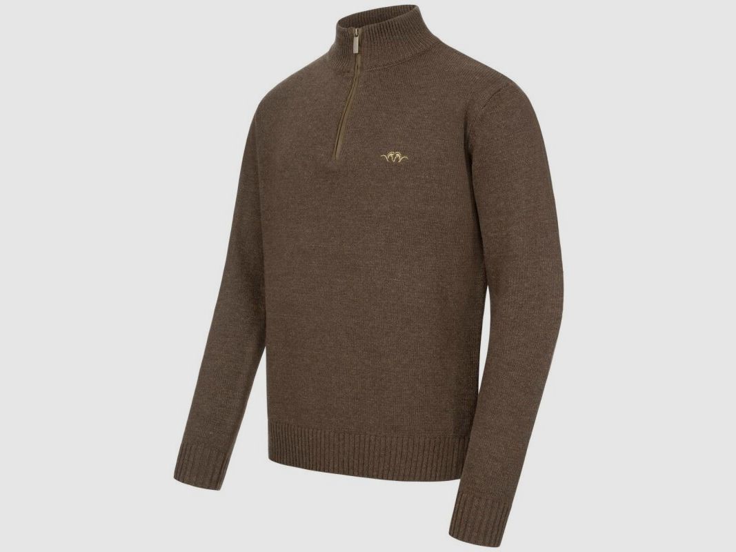 Blaser Herren Woll HZ Sweater dunkelbraun XXL