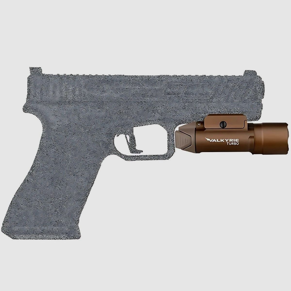 Olight - Latarka pistoletowa Valkyrie Turbo (Desert Tan) - 250 lumenów, zdjęcie 8 z 10