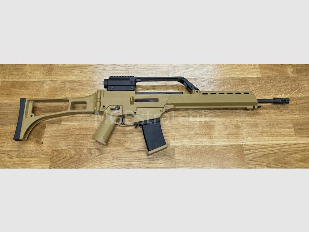 Heckler & Koch HK243 S SAR - Color sand - The civilian G36 sportily approved! Color sand / with original G36 carrying strap 3x and Picatinny rail, image 10 of 10