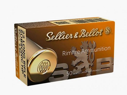 SELLIER & BELLOT .22 LR SUBSONIC - 40GRS. - HP - 50 CARTRIDGES